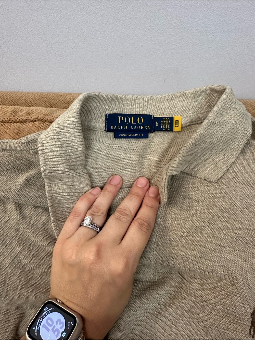 Ralph Lauren Light Gray Long-Sleeve Polo Shirt - Picture 2 of 2